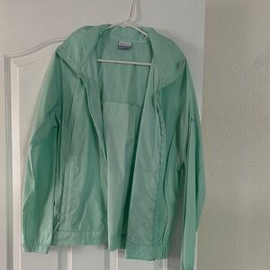 Columbia Women's Light Mint Hooded Shell Jacket